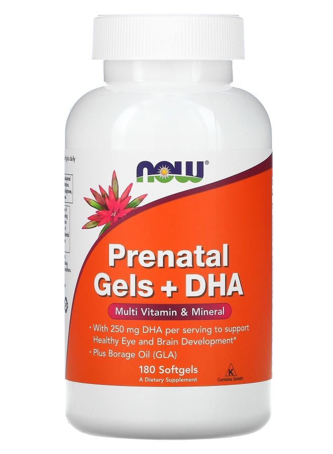 now Prenatal Gels + DHA 180 Softgels