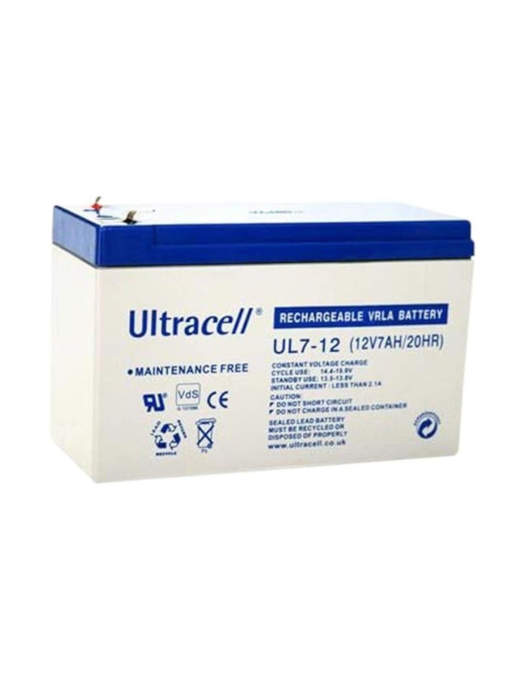 Ultracell Ultracell  Sealed Lead Acid Battery 12V 7A  (UL7-12)  - Image 1
