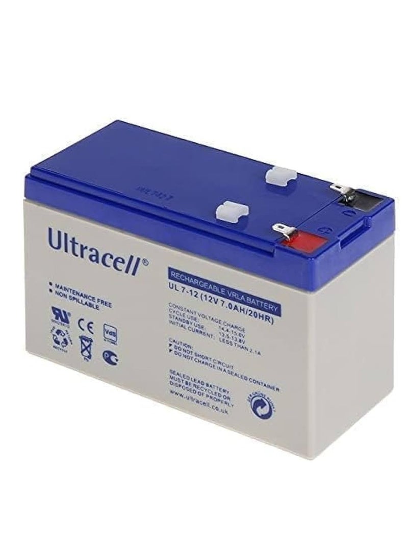 Ultracell Ultracell  Sealed Lead Acid Battery 12V 7A  (UL7-12)  - Image 2