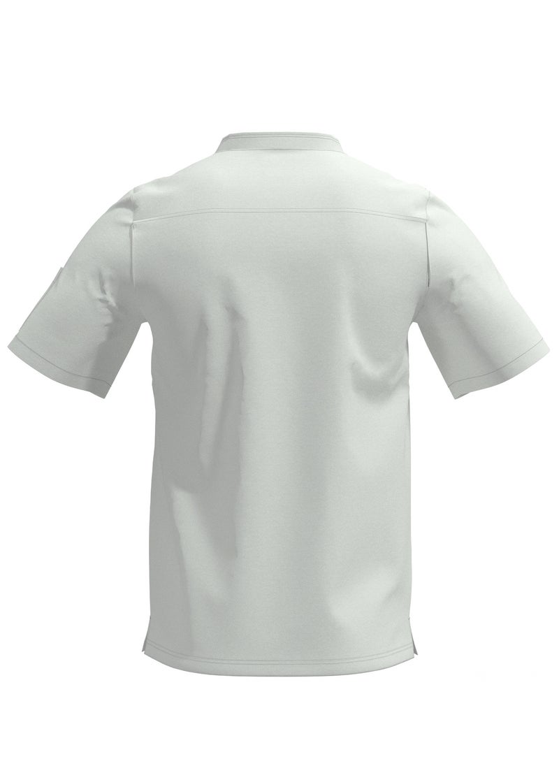 Doctor - Scrub Comfortable white Lycra fabric with many pockets is meticulously crafted to retain its color without fading with repeated washing - Image 1