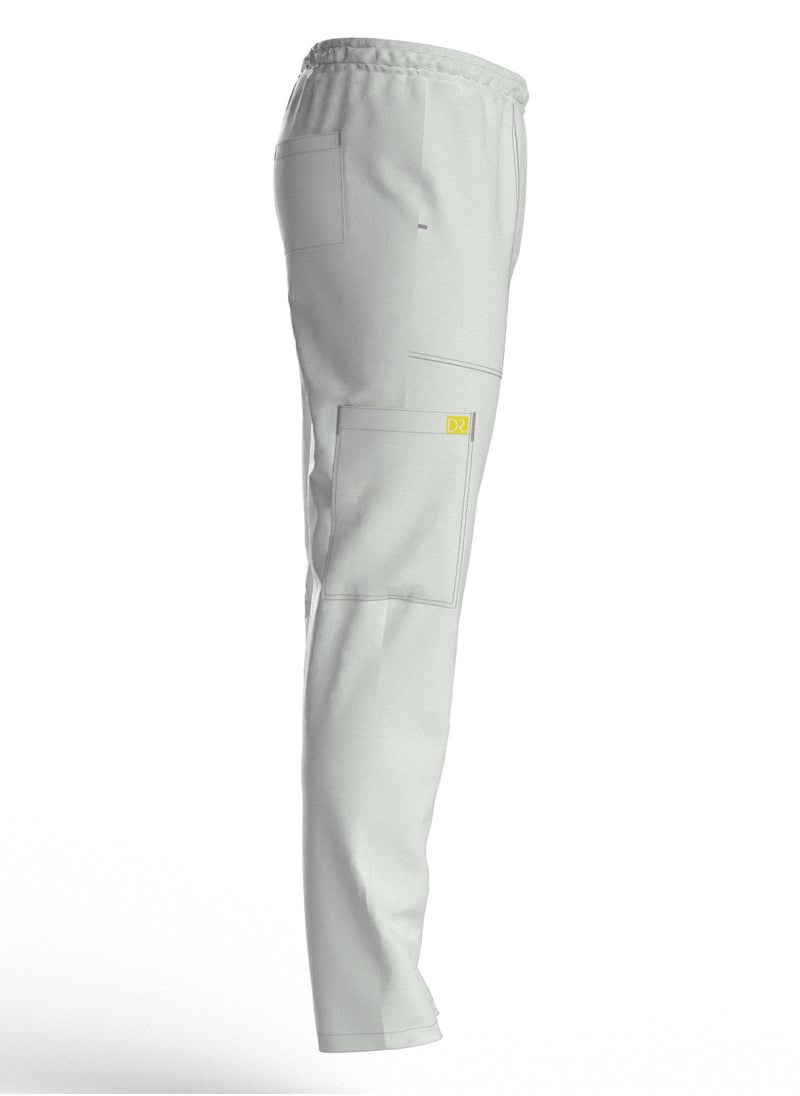 Doctor - Scrub Comfortable white Lycra fabric with many pockets is meticulously crafted to retain its color without fading with repeated washing - Image 1