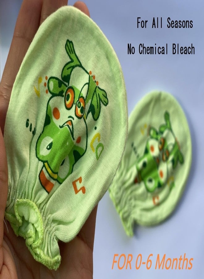 Wavva Pack Of 4 Pairs, Cotton Mittens For New Born Baby 0-6 Months|Baby Hand Gloves|New Born Baby Products.,Multicolor - Image 5