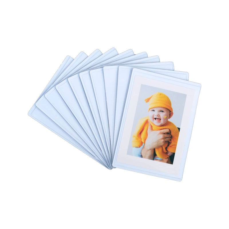 SULEPE 25 x 35 Magnetic Polaroid Picture Frame Sleeve Pocket for Fridge Instax Mini Frame Photo Magnets for Refrigerator Wallet Size Picture Frame 10 Pack 