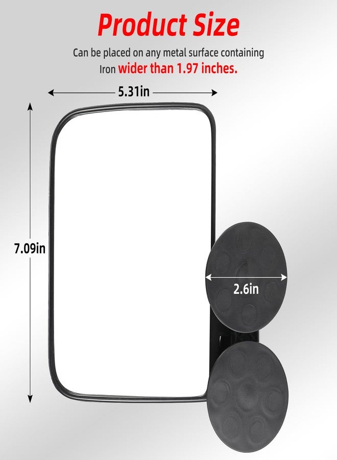 OFIG Universal Magnetic Tractor Mirrors, Side Mirrors for Tractors, Golf Carts, Forklifts, Lawn Movers, Small Dozers, Compatible with John Deere, Kubota B BX Mahindra Tractor Accessories - Image 5
