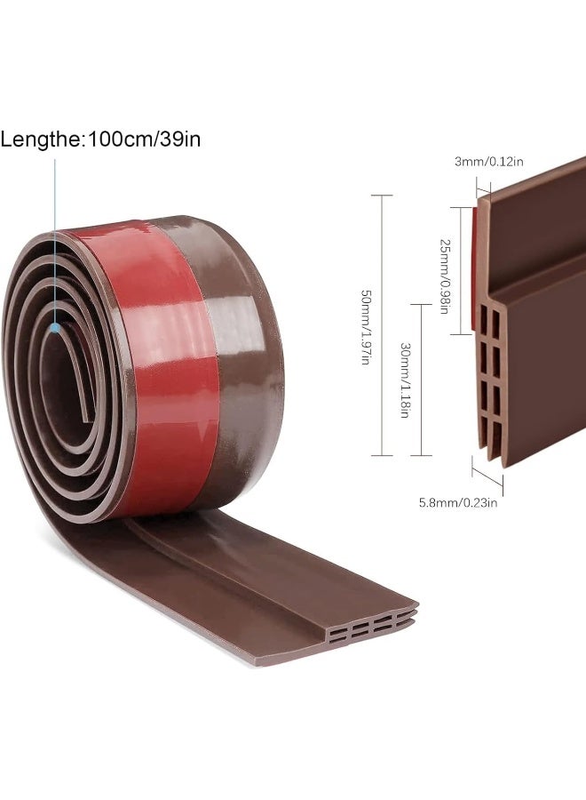SKY-TOUCH Door Seal Strip Door Draft Stopper, Self Adhesive Soundproof Door Sweep Weather Stripping, Doors Draft Excluder for Blocking Bugs, Air, Dust (1 Meter*1pcs) - Image 4