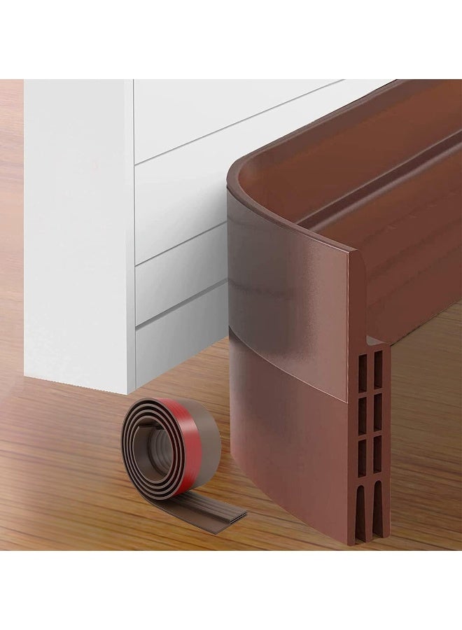 SKY-TOUCH Door Seal Strip Door Draft Stopper, Self Adhesive Soundproof Door Sweep Weather Stripping, Doors Draft Excluder for Blocking Bugs, Air, Dust (1 Meter*1pcs) - Image 1