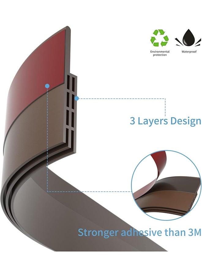 SKY-TOUCH SKY-TOUCH Door Seal Strip Door Draft Stopper, Self Adhesive Soundproof Door Sweep Weather Stripping, Doors Draft Excluder for Blocking Bugs, Air, Dust  - Image 2