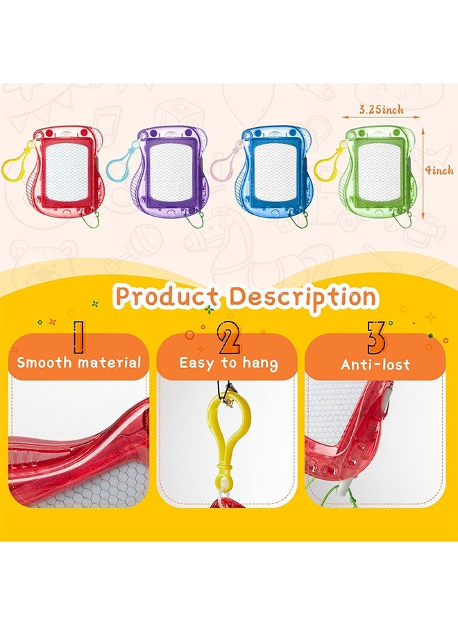 Quantum 6 PCS Mini Magnetic Doodle Boards, Backpack Keychain Clip Doodle Drawing Boards, Wipeable Doodle Sketch and Writing Boards with Backpack Keychain - Image 2