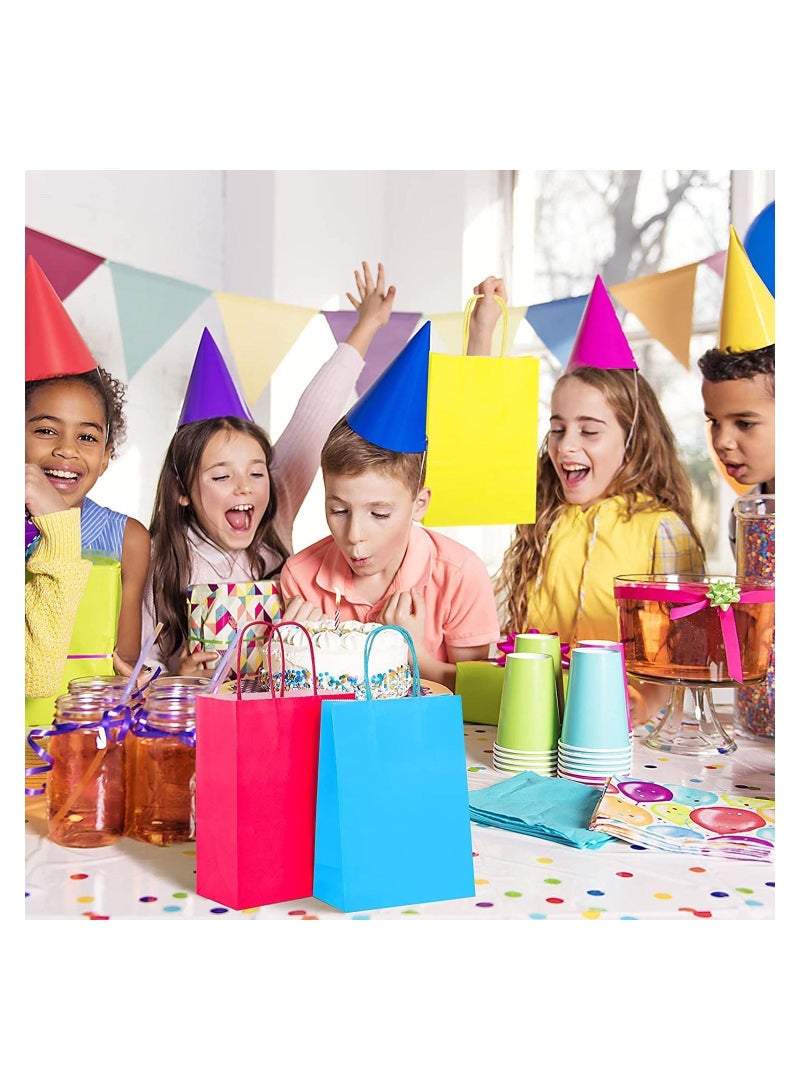 Kraft Paper Bag Red Twisted Handle 20x27x10 cm Paper Party  Bride Birthday Gift Bag Wedding Celebrations Bags for Party Favors  12 Pieces - Image 4