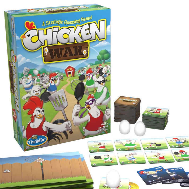 ThinkFun Chicken War Game A Strategic Board Game with a Fun Theme and Hilarious Artwork Perfect for Game Nights - Image 3