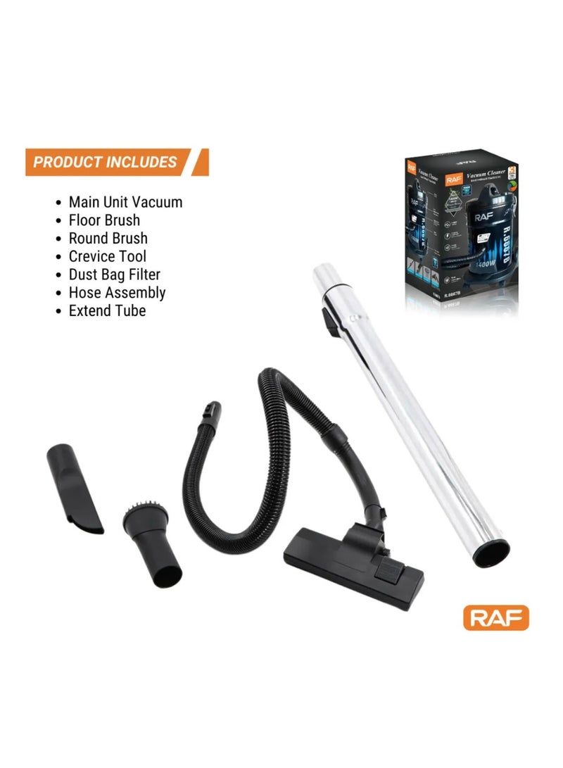 RAF R.6667B 1400W Dry Vacuum Cleaner, High Suction Power. - Image 2
