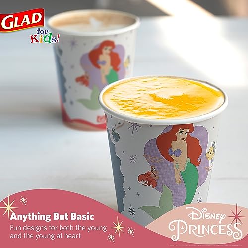 Glad for Kids Disney Mickey & Friends Disposable Paper Cups, “Magic is in All of Us” - Heavy Duty, Soak Proof, Kid-Friendly Paper Cups for Drinking and Everyday Use, 9 Ounce, 24 Count - Image 3