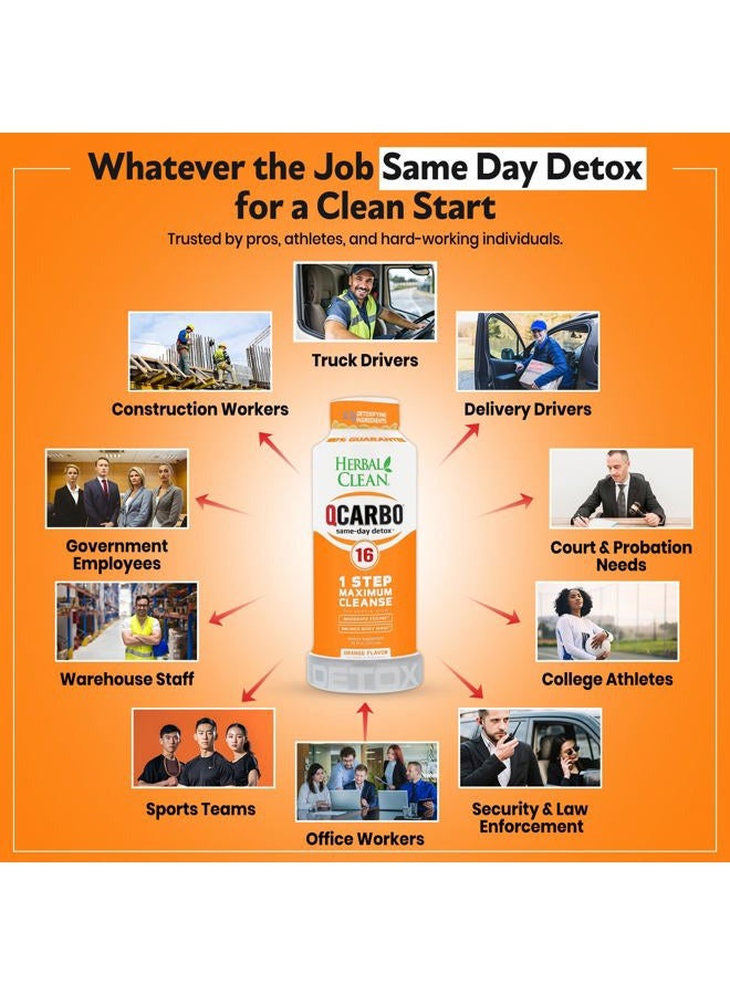 Herbal Clean B.N.G. Qcarbo Liquid Orange 16 Fz - Image 2