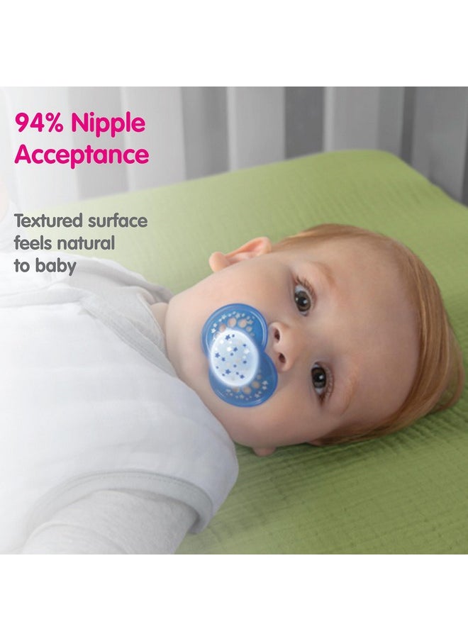 MAM Mam Night Pacifiers (2 Count) Mam Pacifiers 6+ Months Best Pacifier For Breastfed Babies Glow In The Dark Pacifier Baby Unisex Pacifier 616 2 Count (Pack Of 1)  - Image 4