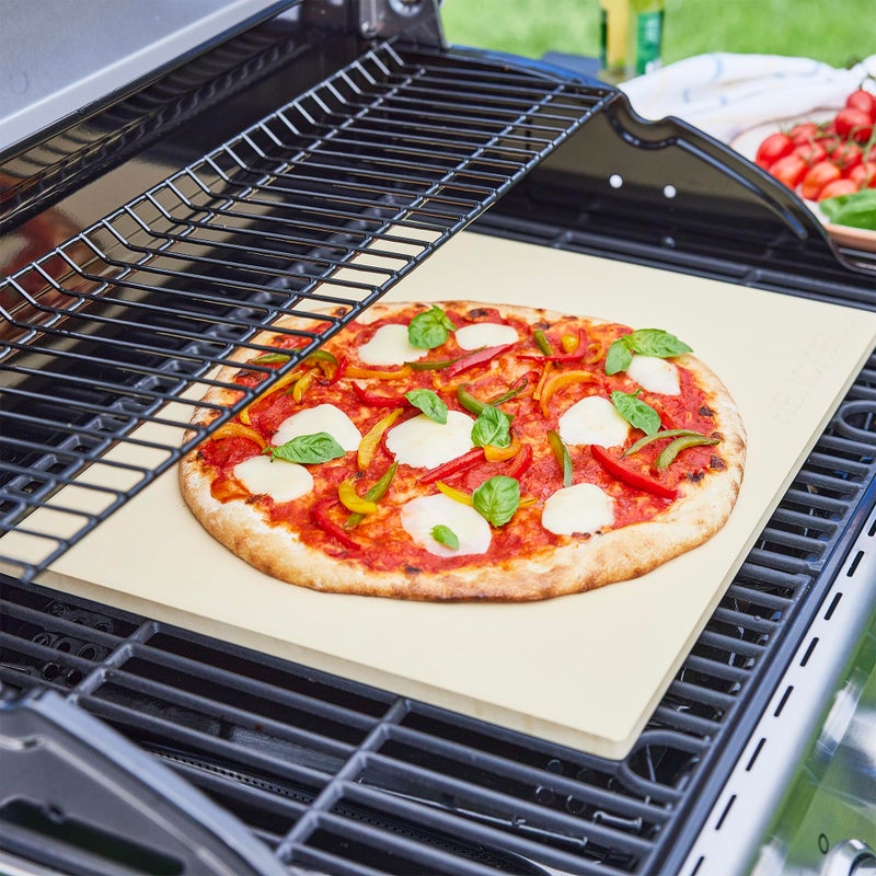 HENCKELS BBQ Pizza Stone for Oven and Grill, Cordierite Baking Stone for Crispy Crust, Heavy Duty Ceramic Stone for Outdoor Pizza Cooking, White - Image 2