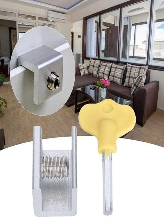DKWIN Sliding Window Key Locks, Security Window Lock Aluminum with Key, Window Stoppers for Slide Door, Adjustable Security Locks, for Kids Room Hung Security Lock Stoppers. (4PC Window Lock) - Image 5