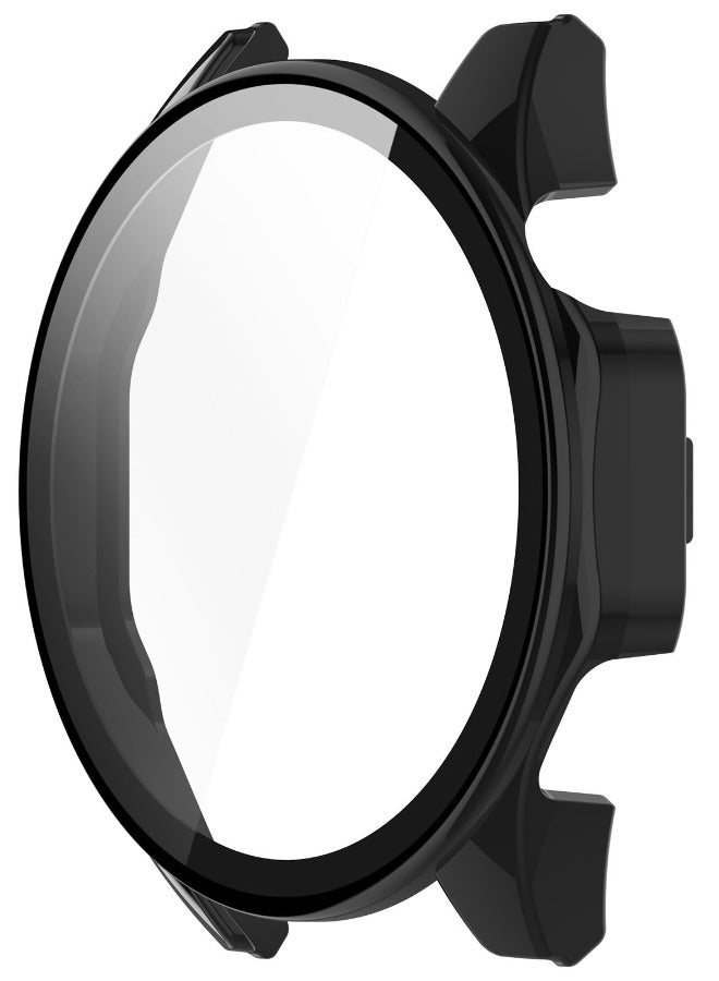 HUAWEI WATCH GT 4 46mm Case with 9H Tempered Glass Screen Protector, Unique Design Hard PC Waterproof Cover, Touch Sensitive Full Coverage Accessories for Huawei Watch GT4 46mm（Black) - Image 2