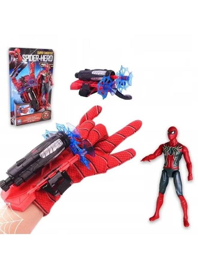 Spider-Hero Super Shooter Set with Web-Shooter Glove, Wrist Launcher, Suction Darts & Action Figure