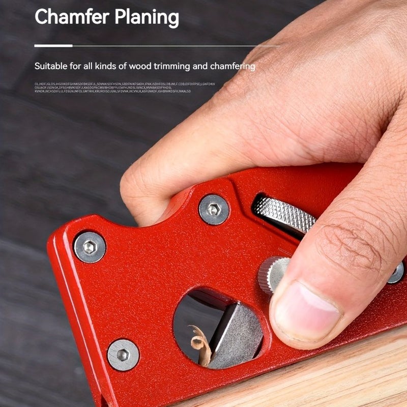 1pc Red 45 Degree Chamfer Plane For Wood Hand Woodworking Planer For Edge Trimming Flattening And Corner Shaping - Image 2