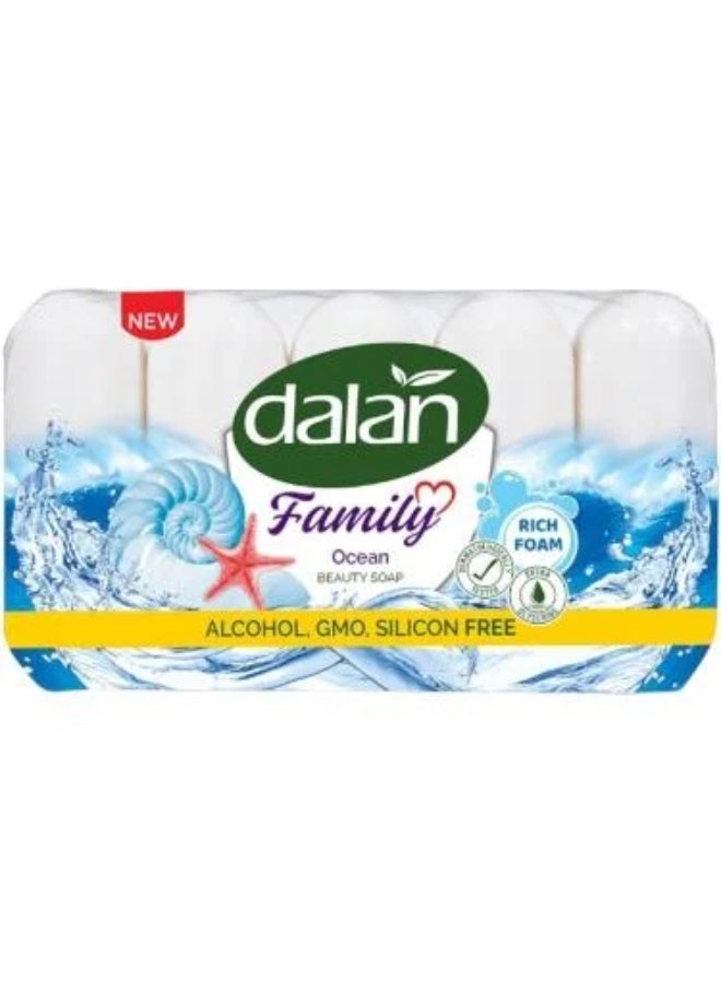 صابون فاميلي أوشن للجسم واليدين  – 5 × 75 جرام