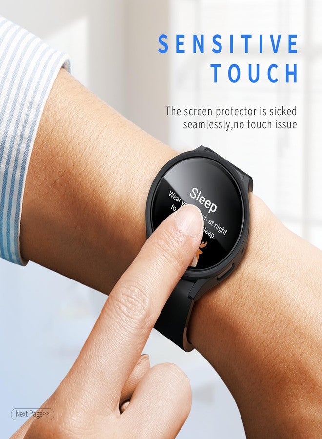 Cuteey 6+6 Pack for Samsung Galaxy Watch 7 Screen Protector Case 44mm, Hard PC Bumper Cover with Anti-Fog Tempered Glass Protective Film for Galaxy Watch 7 Accessories Neutral,44mm - Image 4