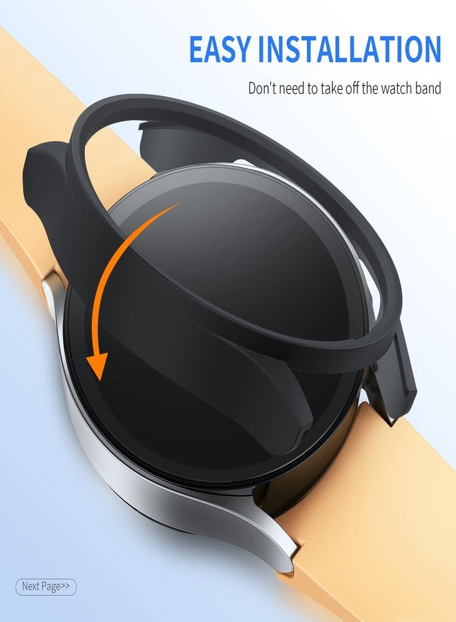 Cuteey 6+6 Pack for Samsung Galaxy Watch 7 Screen Protector Case 44mm, Hard PC Bumper Cover with Anti-Fog Tempered Glass Protective Film for Galaxy Watch 7 Accessories Neutral,44mm - Image 3