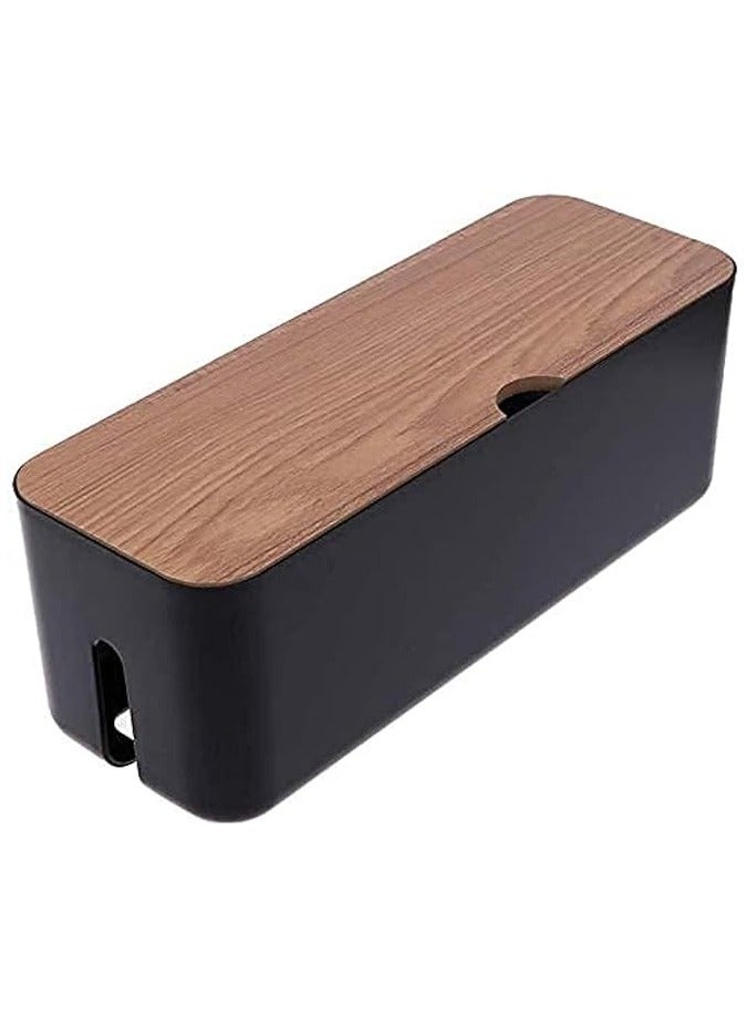 ALISSA Power Cord Storage Box Household Plastic Creative Cable Management Box (Black) - Image 1