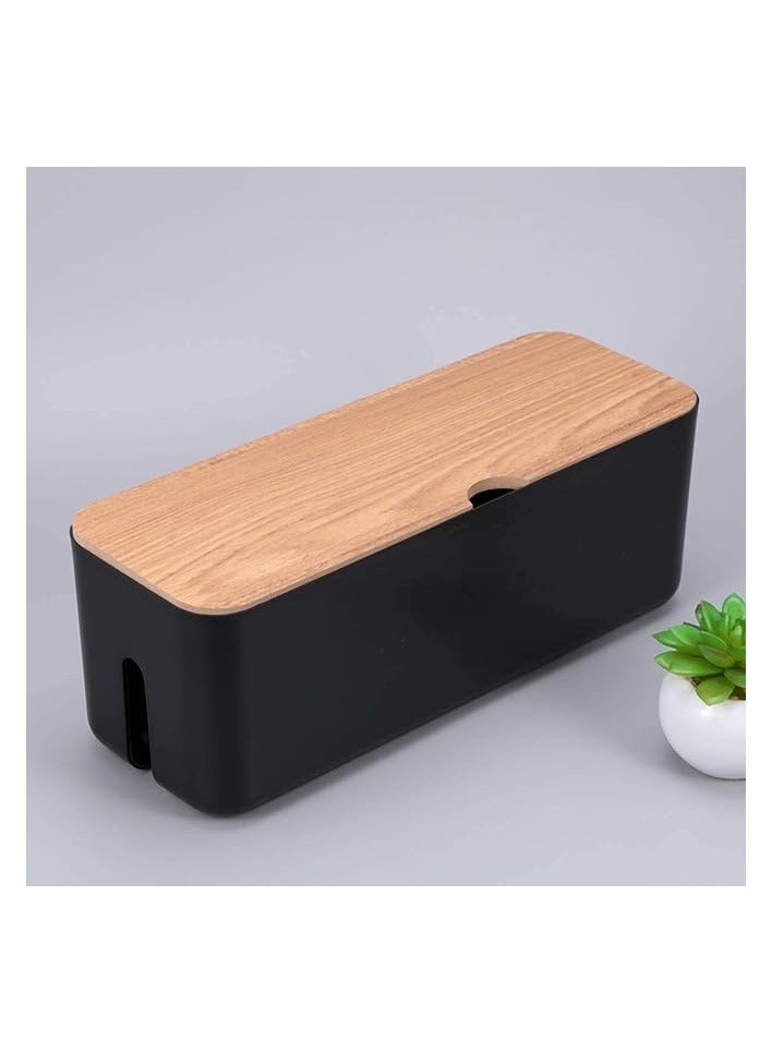 ALISSA Power Cord Storage Box Household Plastic Creative Cable Management Box (Black) - Image 2