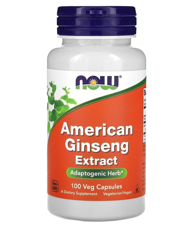 now American Ginseng Extract 100 Veg Capsules (500 mg per Capsule)