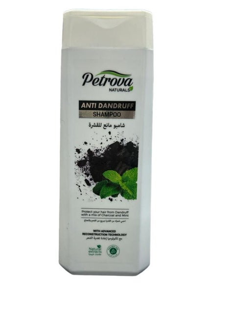 Petrova Mint Charcoal Anti Dandruff Shampoo 400 ml