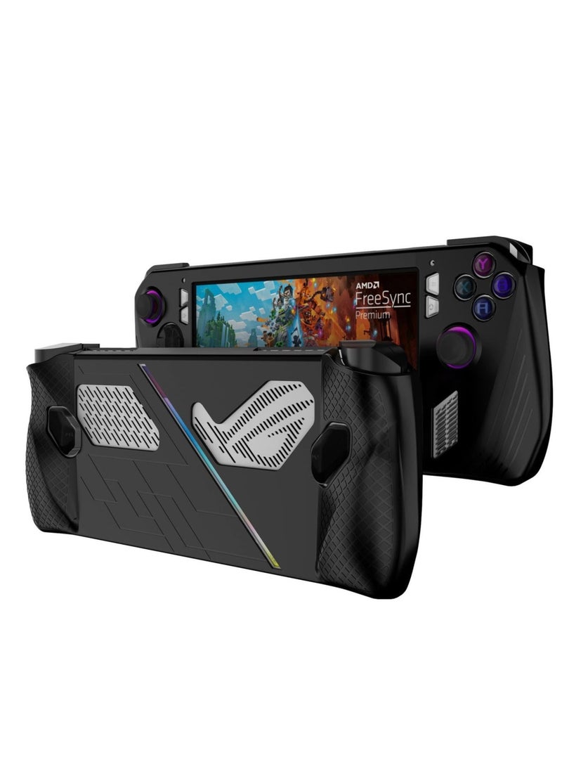 Excefore Non-Slip Soft Silicone/TPU Protective Case Protector, Silicone Case for Rog-Ally Handheld, Game Console Skin Cover for Rog Ally Accessories (Black) - Image 1