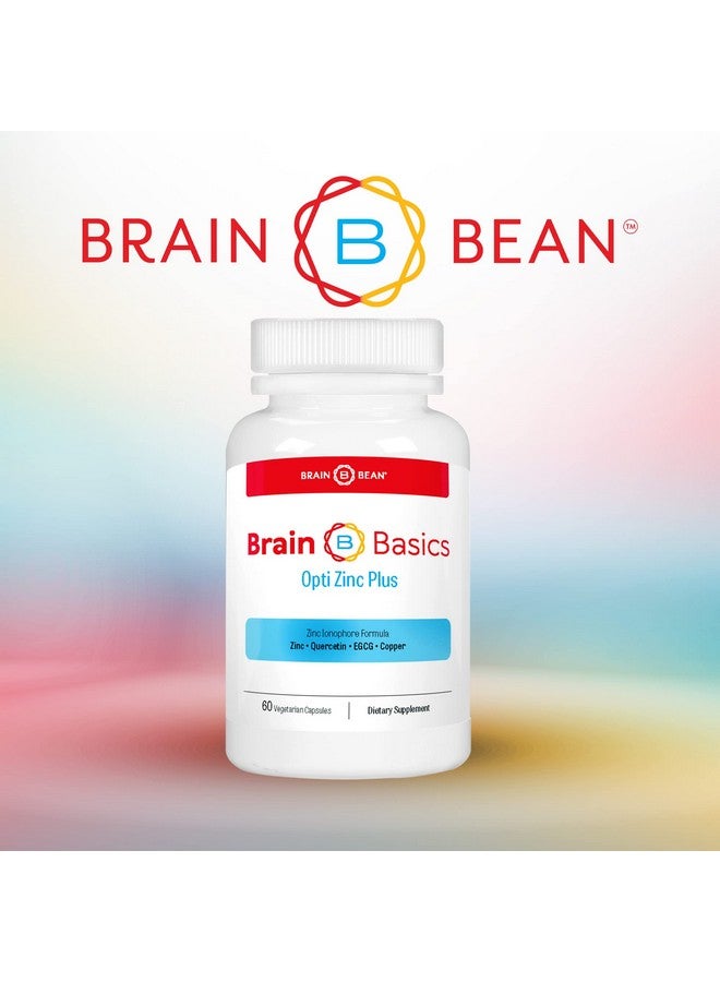 Brain-Bean Brain Basics Opti Zinc Plus - Zinc Supplement with Quercetin, EGCG, and Copper. Immune Support Formula - 60 Tablets - Image 2
