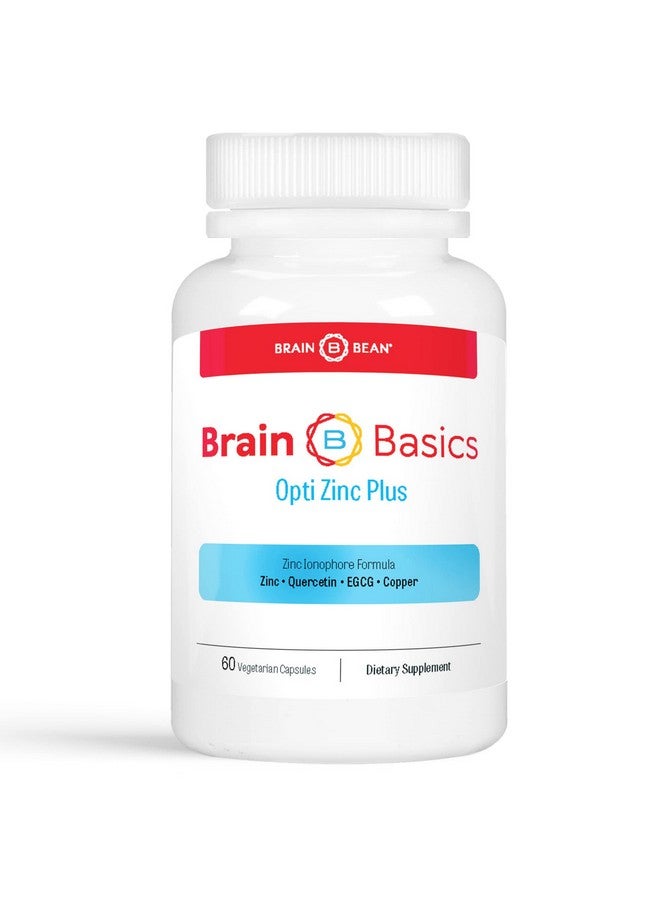Brain-Bean Brain Basics Opti Zinc Plus - Zinc Supplement with Quercetin, EGCG, and Copper. Immune Support Formula - 60 Tablets - Image 1