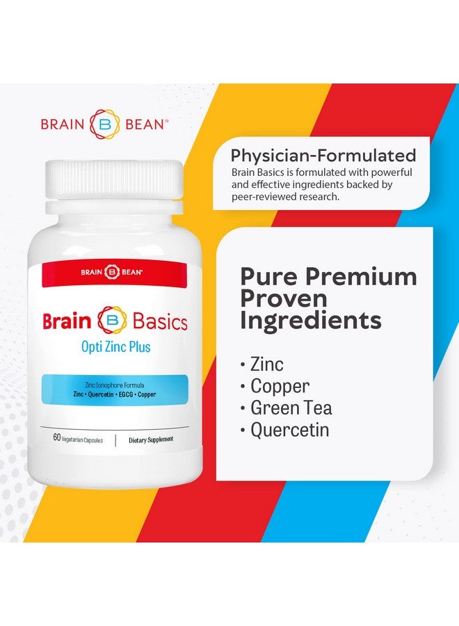 Brain-Bean Brain Basics Opti Zinc Plus - Zinc Supplement with Quercetin, EGCG, and Copper. Immune Support Formula - 60 Tablets - Image 4