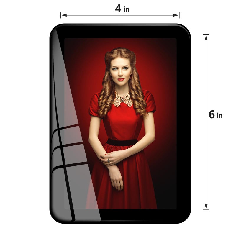 Bluesun 4x6 picture frame black  picture frames glass  hanging picture frame  Matted for wall and tabletop Decor (4x8  black) - Image 3