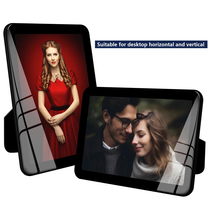 Bluesun 4x6 picture frame black  picture frames glass  hanging picture frame  Matted for wall and tabletop Decor (4x8  black) - Image 2