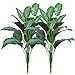 Beebel Artificial Plants 23" Shrubs Stems Taro Leaf Faux Ficus Plant Indoor Outdoor Greenery for Floral Arrangement - Image 2