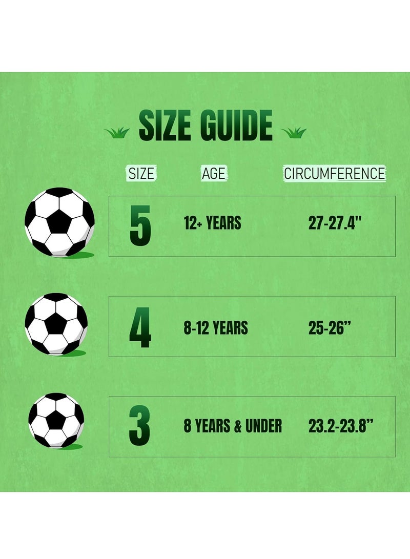 Generic Soccer Ball Size 3 - Single - Official Size & Weight - Classic Indoor Outdoor Soccer Long-Lasting Performance- Ideal Gift for Toddler Kids Boys Girls Youth Adult - Image 2