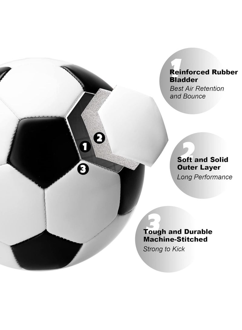 Generic Soccer Ball Size 3 - Single - Official Size & Weight - Classic Indoor Outdoor Soccer Long-Lasting Performance- Ideal Gift for Toddler Kids Boys Girls Youth Adult - Image 3