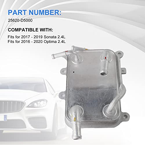 DAYSYORE 25620-D5000 Transmission Oil Cooler/Warmer Fits for 2016-2020 Kia Optima 2.4L, for Hyun-dai Sonata 2017-2019 2.4L Engine Aftermarket Parts,With 3 Month Warranty - Image 2
