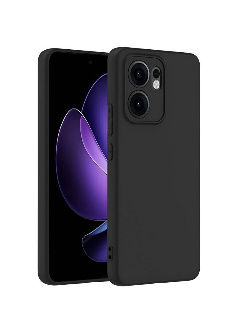 Raxoom Oppo Reno13 F 4G/5G 2025 Premium Soft Liquid Silicone Case Cover â€“ Shockproof, Anti-Scratch, Full Protection, Slim & Lightweight, Soft Touch, Black - Image 1