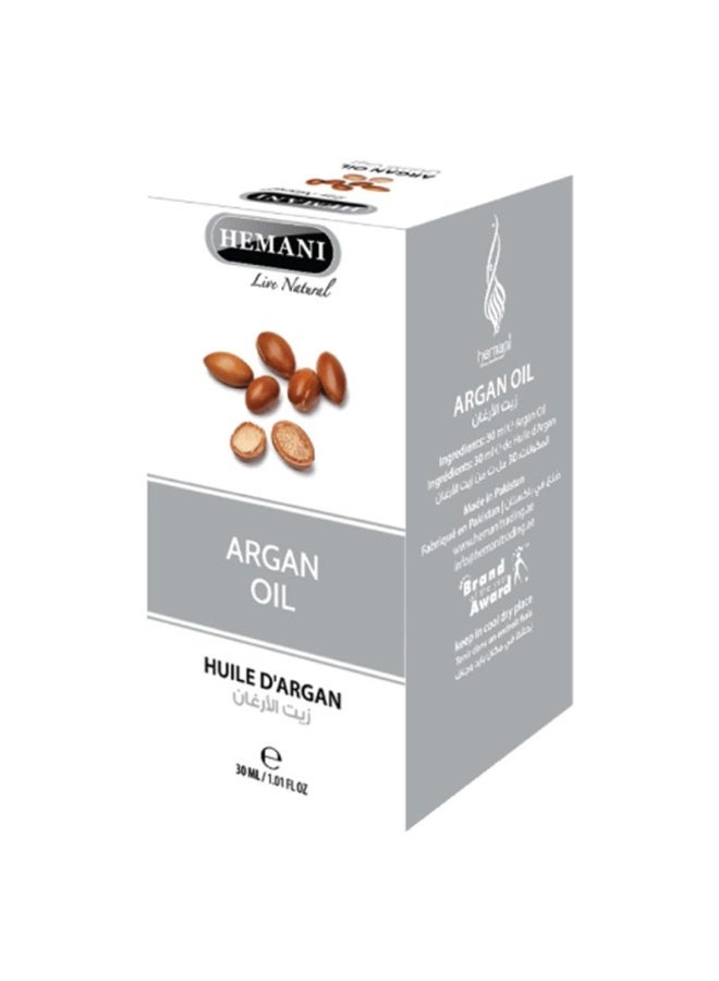 Hemani 100% Pure Argan Oil 30ml | Natural Hair & Skin Care Oil | Moisturizes, Nourishes & Protects - Image 1