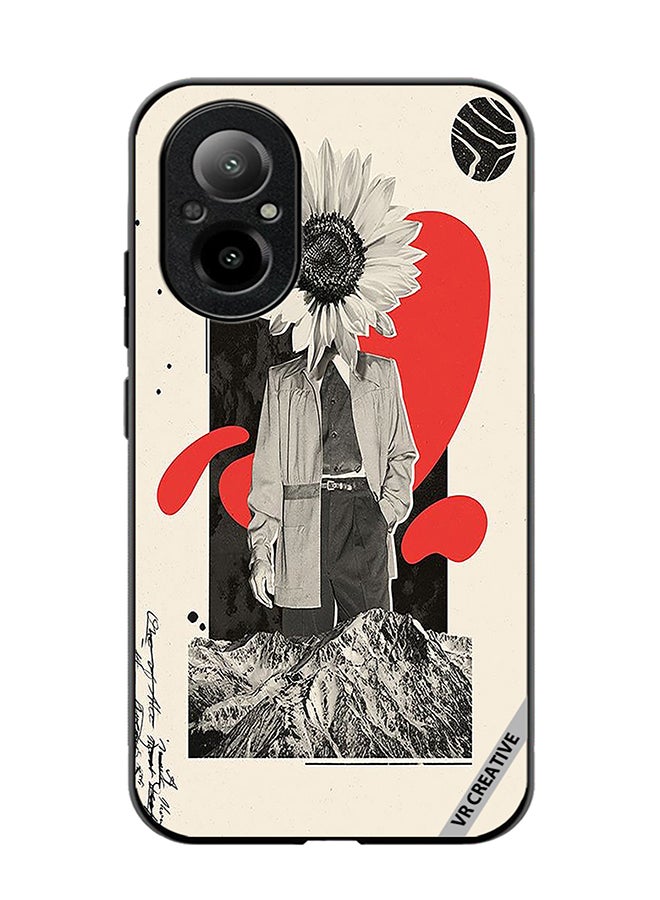 VR CREATIVE Protective Case Cover For Realme C67 4G Flower Face Of A Man Design Multicolour - Image 1