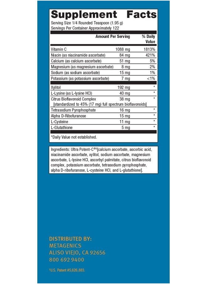 Metagenics Ultra Potent-C Powder, 8.39 oz  - Image 2