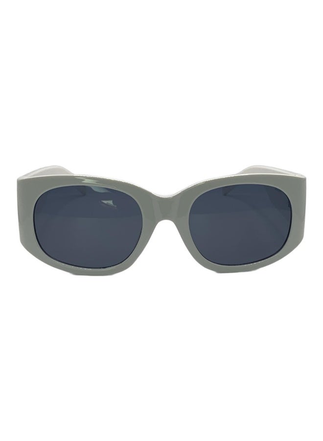 INFLUENCE GERMANY -Tropical Vibe green Frame Sunglasses with Geometric Leaf Print Temples - Image 1