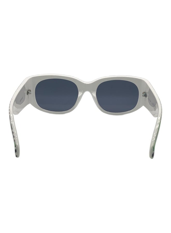 INFLUENCE GERMANY -Tropical Vibe green Frame Sunglasses with Geometric Leaf Print Temples - Image 4