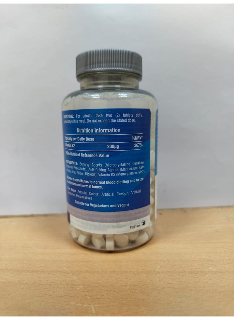 Horbäach Vitamin K2 MK7 200ug | 365 Vegan Tablets | High Strength Menaquinone MK-7 | Supports Bone Health | No Artificial Preservatives - Image 3