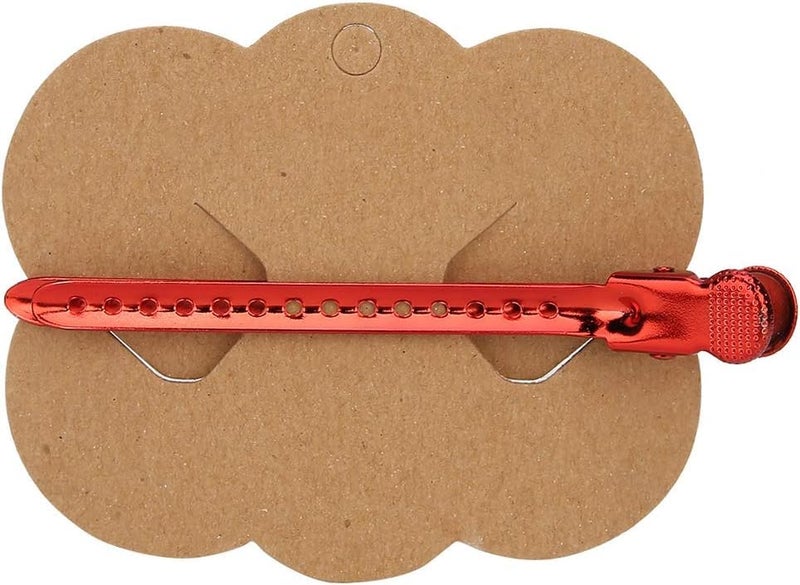 Zenomia Hair Clip Display Cards Kraft Paper Hair Bow Holder DIY Bow Hair Pin Packaging Card for Barrettes Accessories Display and Organizing 50pcs(3.5x2.8inch) - Image 1