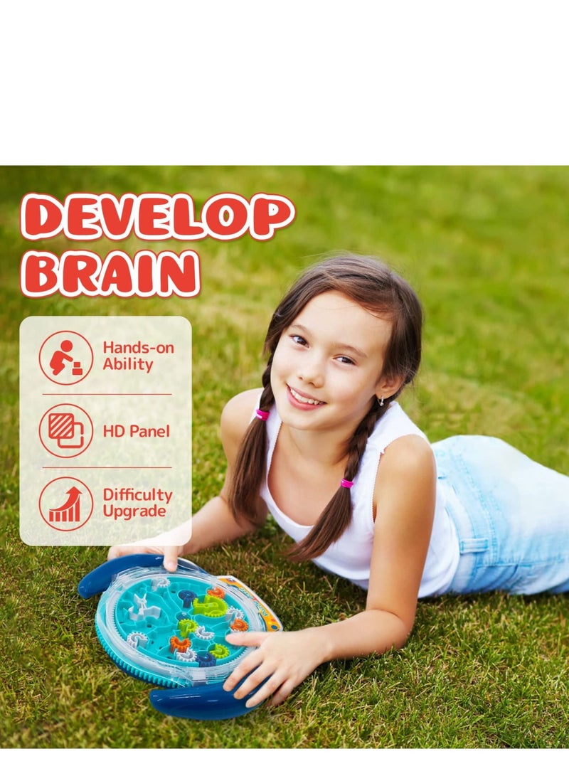 SYOSI Brain Teasers Gravity Ball Game Maze Ball Puzzle Toy Gifts for Kids Teens Adults, Mind Puzzles for Kids 3-8, 3D Maze Puzzle for Kids, Labyrinth Game Marble Maze with Two Steel Marbles - Image 5