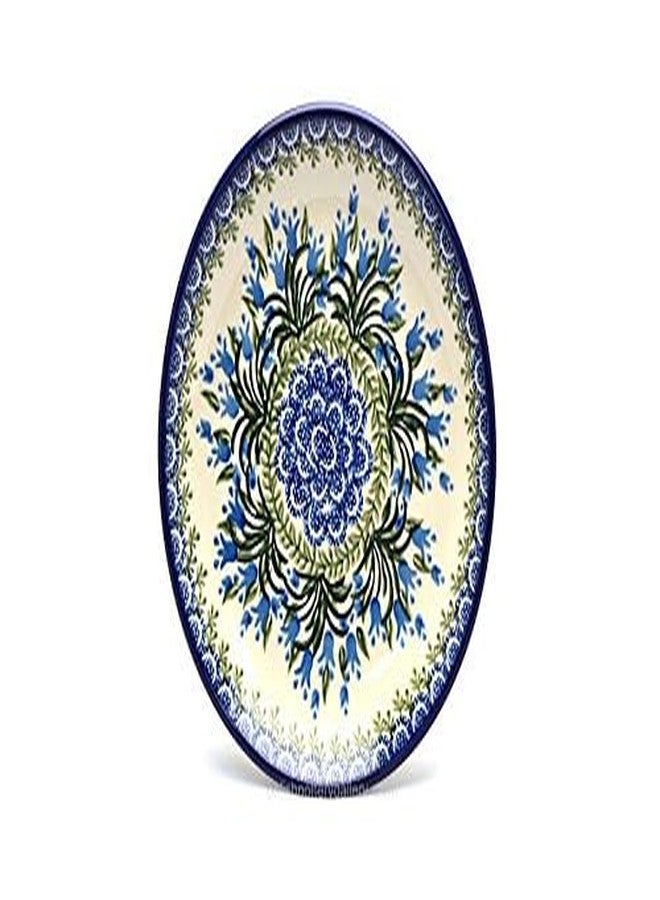 Polish Pottery Gallery Polish Pottery Plate - Salad/Dessert (7 3/4") - Blue Bells - Image 2